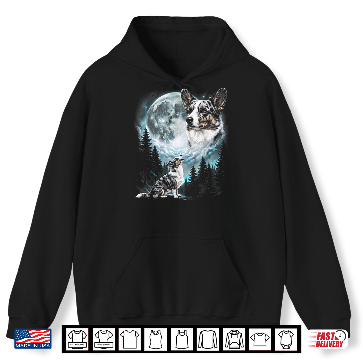Corgi Howling To The Moon Retro 90’S Dog Shirt Corgi Howling To The Moon Retro 90’S Dog Shirt