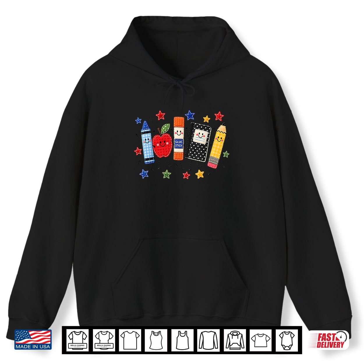 Cute School Supplies Apple Pencil Crayon Teacher Classroom Shirt Cute School Supplies Apple Pencil Crayon Teacher Classroom Shirt