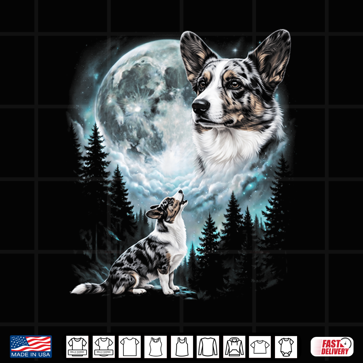 Corgi Howling To The Moon Retro 90’S Dog Shirt Corgi Howling To The Moon Retro 90’S Dog Shirt