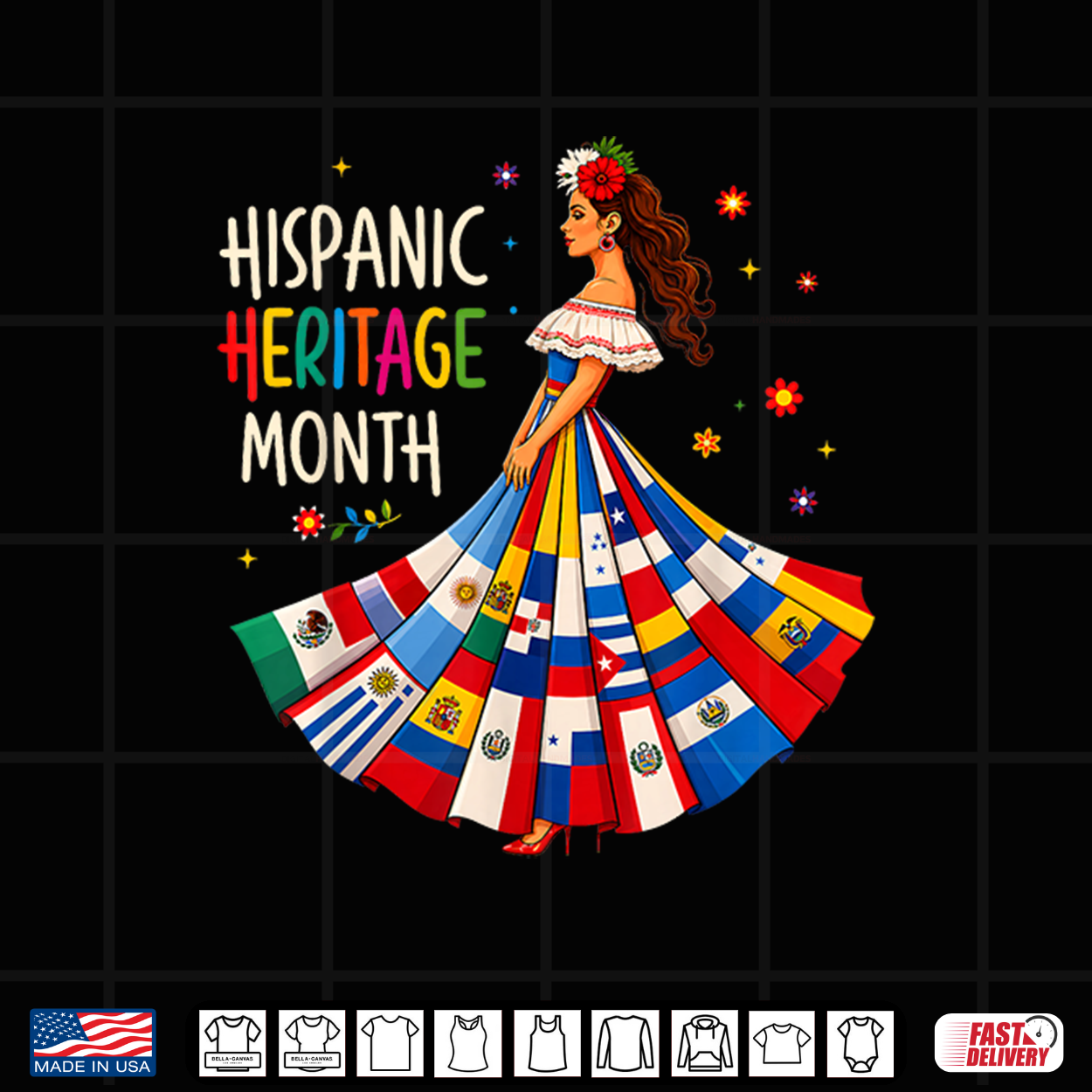 Hispanic Heritage Month Latino Countries Flags Shirt Hispanic Heritage Month Latino Countries Flags Shirt