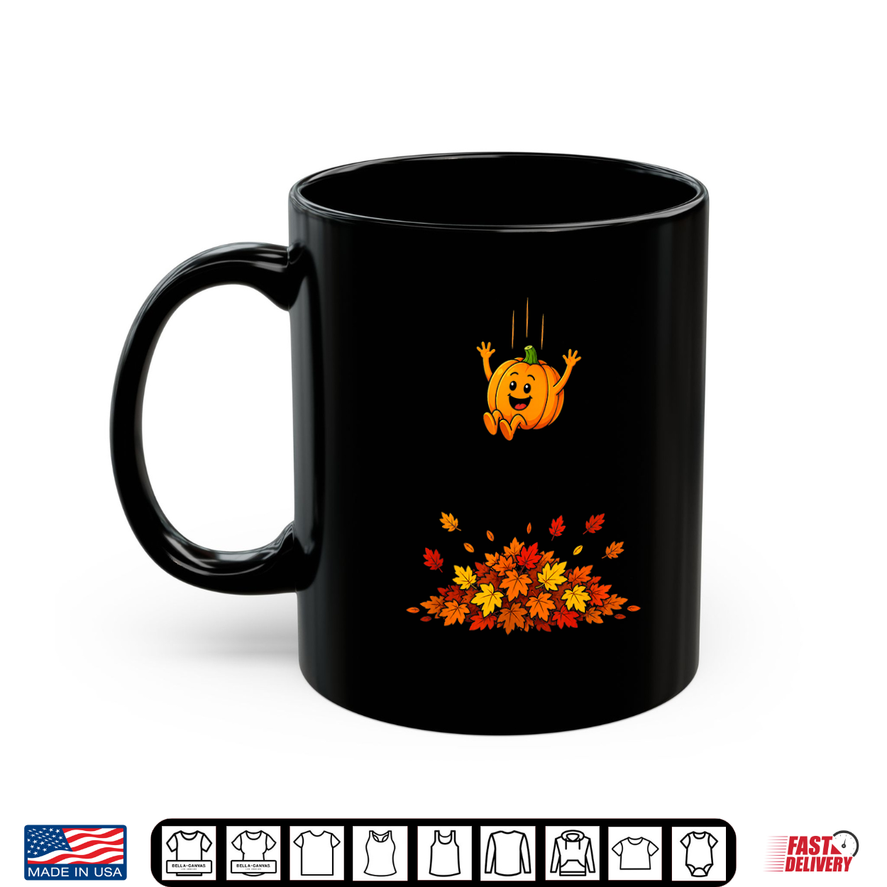 Pumpkin Jumping Into Leaves Cute Fall Autumn Leaves Shirt Pumpkin Jumping Into Leaves Cute Fall Autumn Leaves Shirt