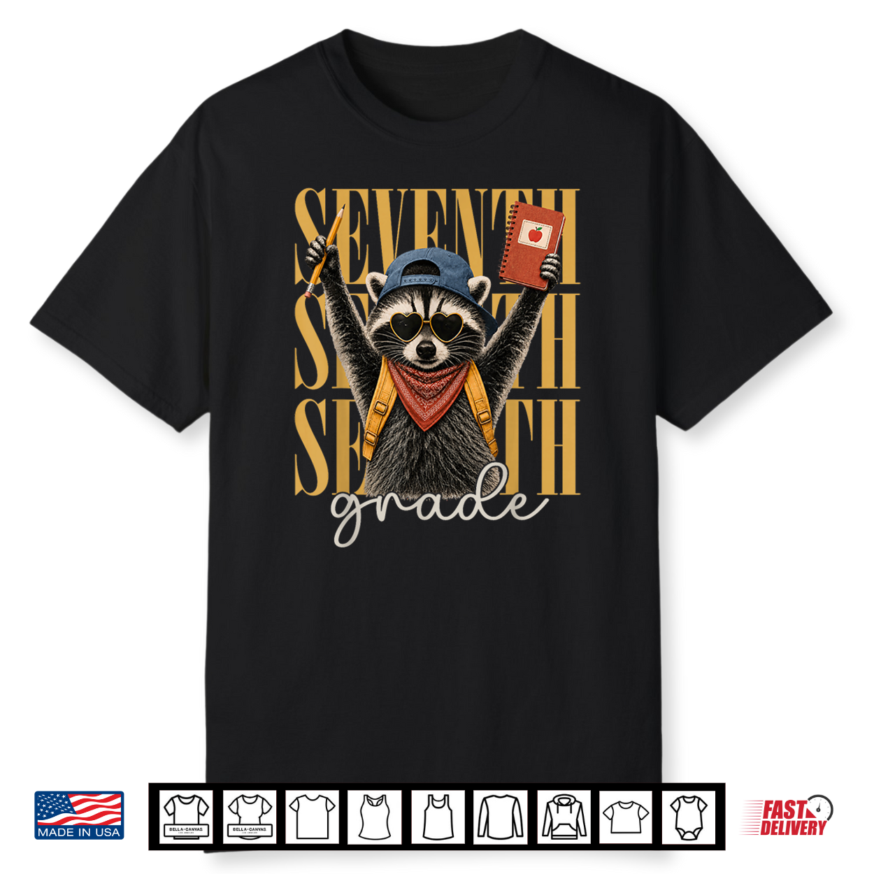 Seventh Grade Team 7Th Grade Raccoon Back To School Shirt Seventh Grade Team 7Th Grade Raccoon Back To School Shirt