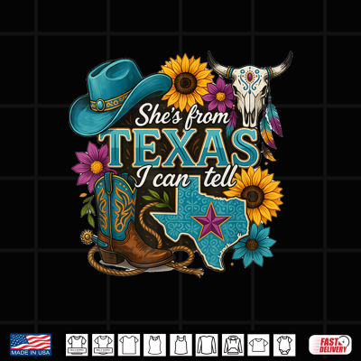 She'S From Texas I Can Tell Western Cowgirl Vintage Shirt 4 Design Shes from Texas I Can Tell Western Cowgirl Vintage Shirt