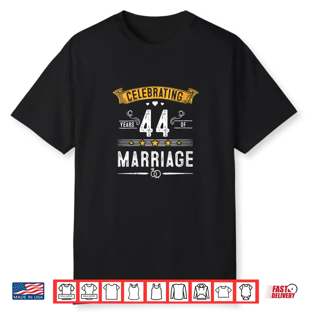 Celebrating 44Th Wedding 44 Years Of Marriage Anniversary Shirt Celebrating 44Th Wedding 44 Years Of Marriage Anniversary Shirt