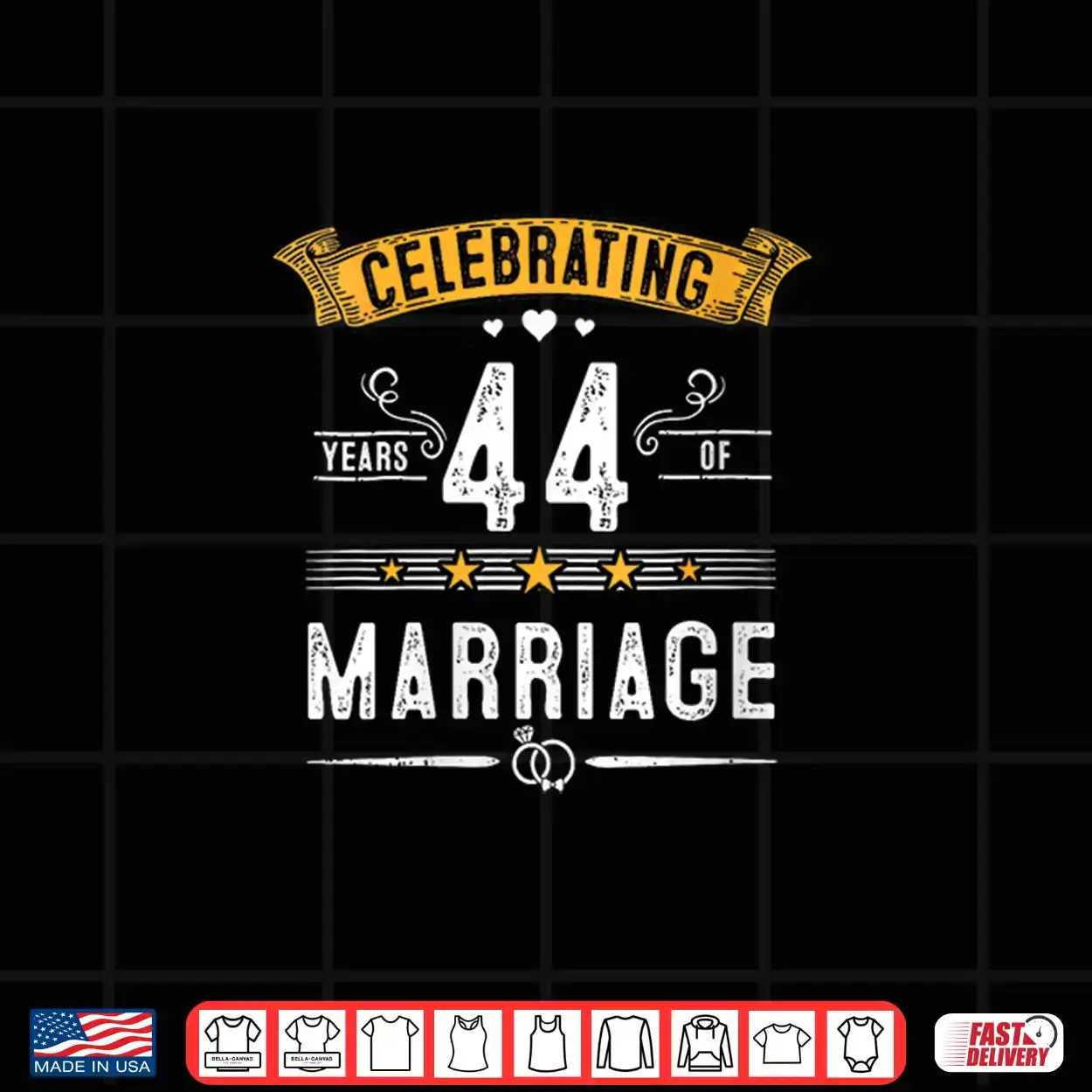 Celebrating 44Th Wedding 44 Years Of Marriage Anniversary Shirt Celebrating 44Th Wedding 44 Years Of Marriage Anniversary Shirt