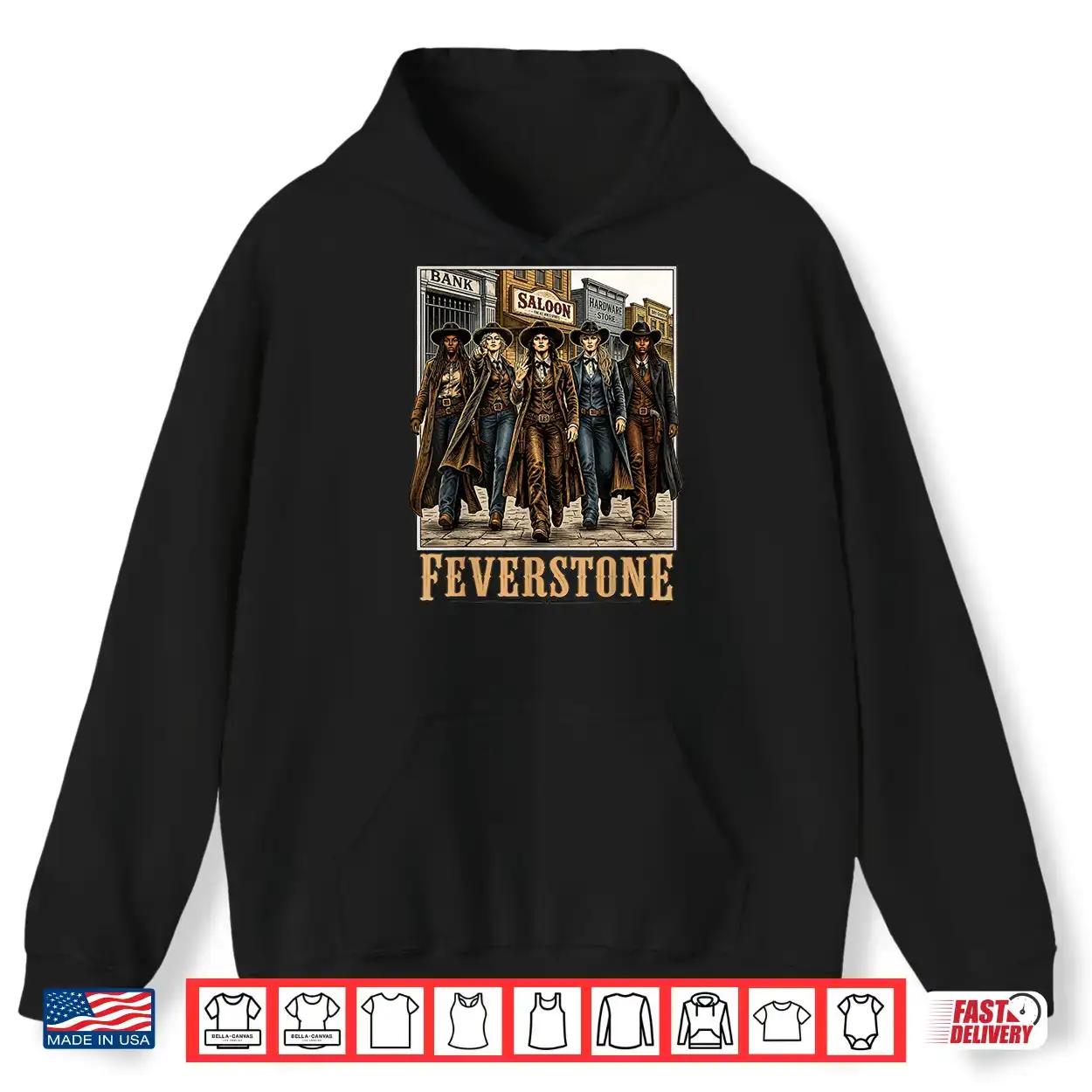 Feverstone Vintage Western Fearless Cowgirl Team Shirt Feverstone Vintage Western Fearless Cowgirl Team Shirt
