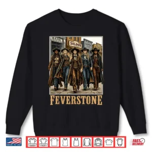 Feverstone Vintage Western Fearless Cowgirl Team Shirt 2 Sweatshirt Feverstone Vintage Western Fearless Cowgirl Team Shirt