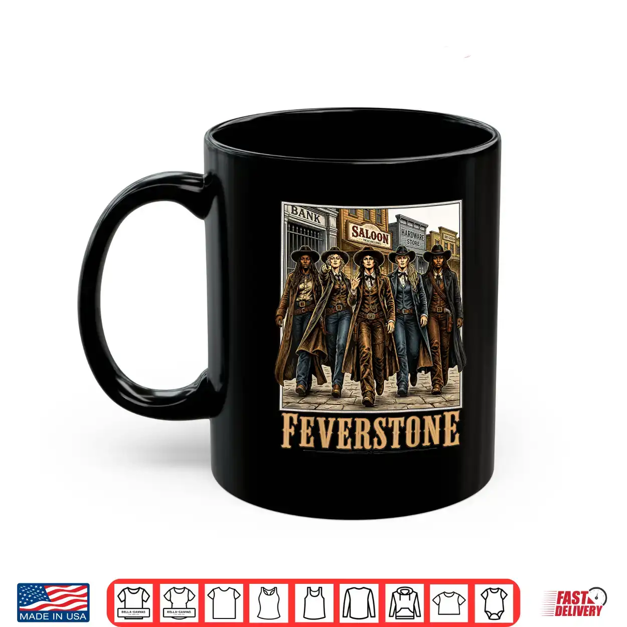 Feverstone Vintage Western Fearless Cowgirl Team Shirt Feverstone Vintage Western Fearless Cowgirl Team Shirt