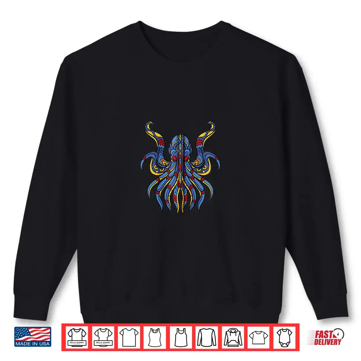 Kraken Stained Glass Shirt Kraken Stained Glass Shirt