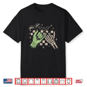 Spooky Halloween Pinky Promise Skeleton Zombie Hands Shirt