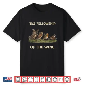 The Fellowship Of The Wing Cute Birds Fantasy Magic Archer Shirt