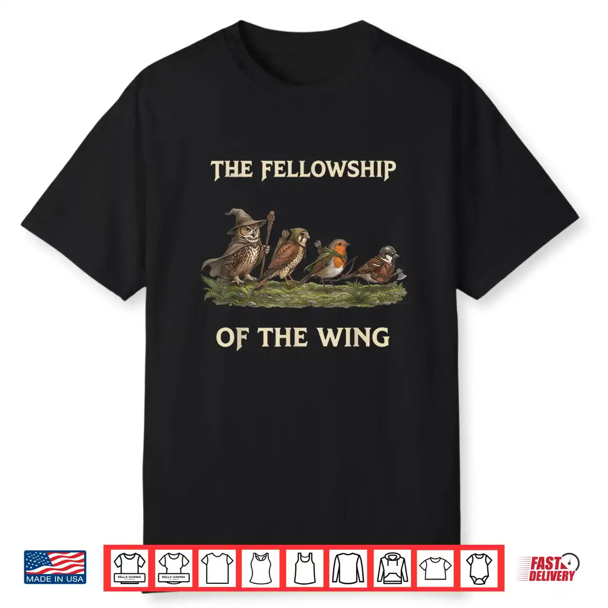 The Fellowship Of The Wing Cute Birds Fantasy Magic Archer Shirt The Fellowship Of The Wing Cute Birds Fantasy Magic Archer Shirt