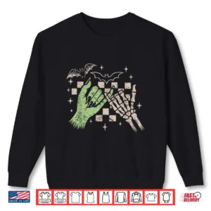 Spooky Halloween Pinky Promise Skeleton Zombie Hands Shirt 2 Sweatshirt Spooky Halloween Pinky Promise Skeleton Zombie Hands Shirt
