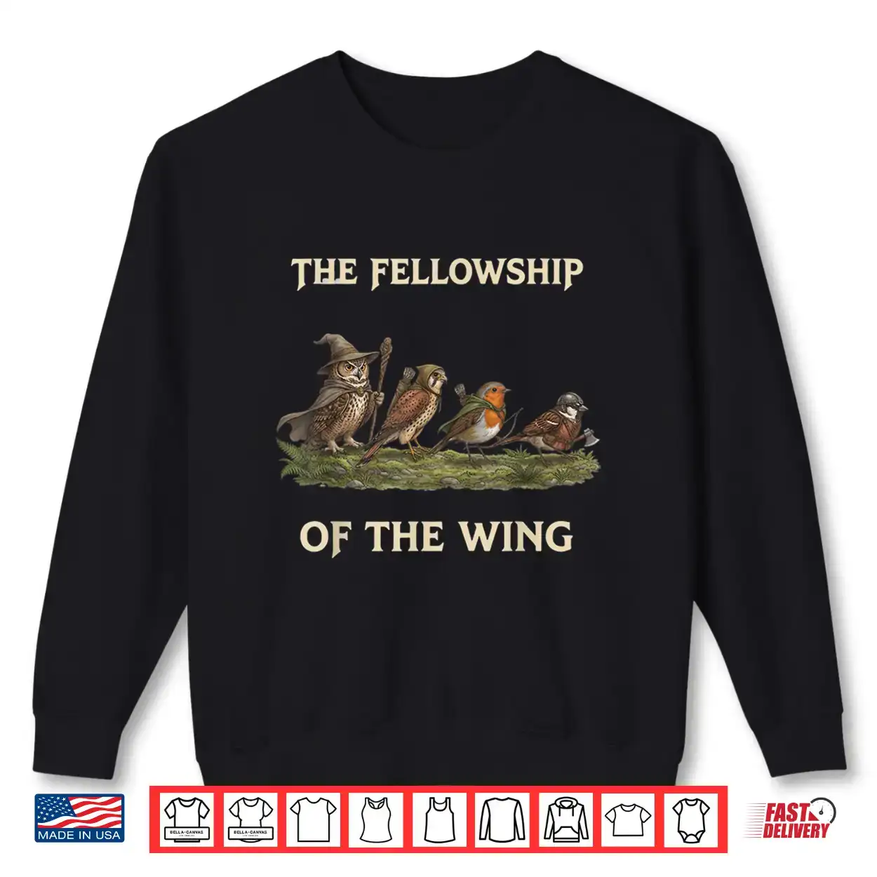 The Fellowship Of The Wing Cute Birds Fantasy Magic Archer Shirt The Fellowship Of The Wing Cute Birds Fantasy Magic Archer Shirt