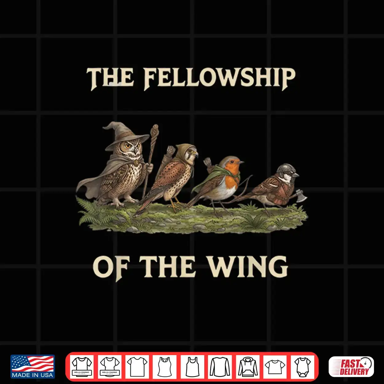 The Fellowship Of The Wing Cute Birds Fantasy Magic Archer Shirt The Fellowship Of The Wing Cute Birds Fantasy Magic Archer Shirt