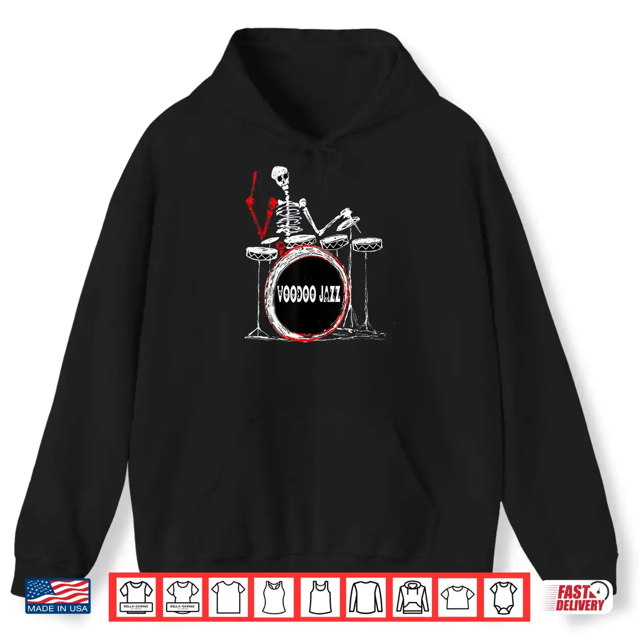Voodoo Jazz Drummer Skelton Player Shirt Voodoo Jazz Drummer Skelton Player Shirt