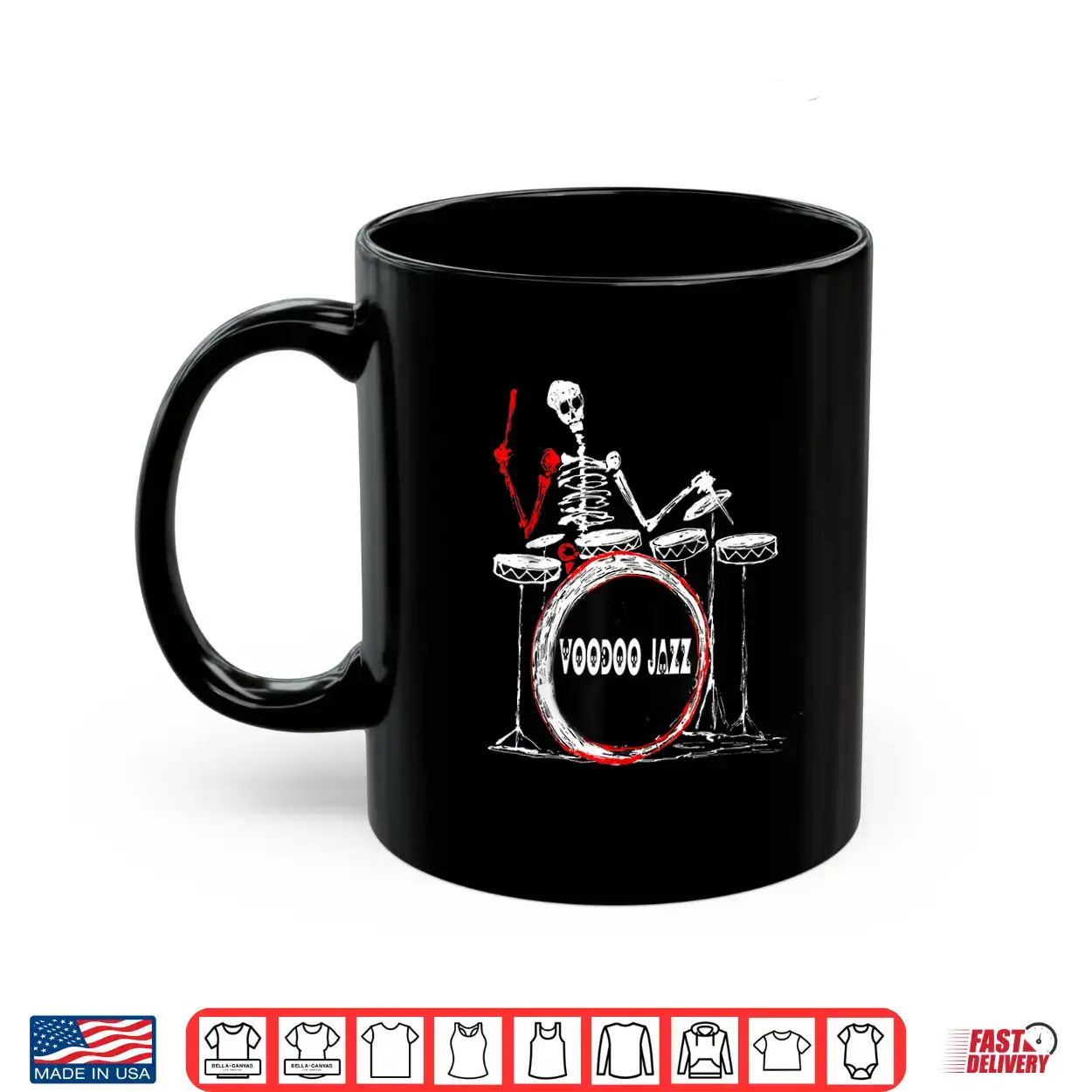 Voodoo Jazz Drummer Skelton Player Shirt Voodoo Jazz Drummer Skelton Player Shirt