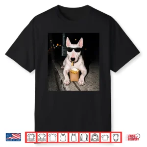 Bull Terrier Fries Fast Food Dog Lovers Design Shirt