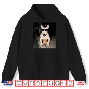 Hoodie Bull Terrier Fries Fast Food Dog Lovers Design Shirt
