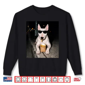 Sweatshirt Bull Terrier Fries Fast Food Dog Lovers Design Shirt