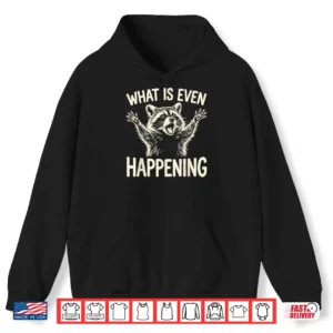 What Is Even Happening Funny Raccoon Meme Shirt 1 Hoodie What is Even Happening Funny Raccoon Meme Shirt