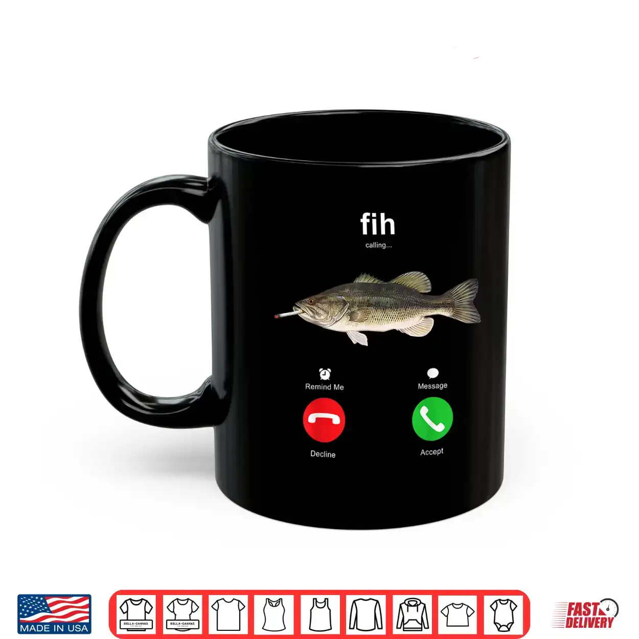 Fih Calling Smoking Fish Funny Fishing Meme Angler Shirt Fih Calling Smoking Fish Funny Fishing Meme Angler Shirt