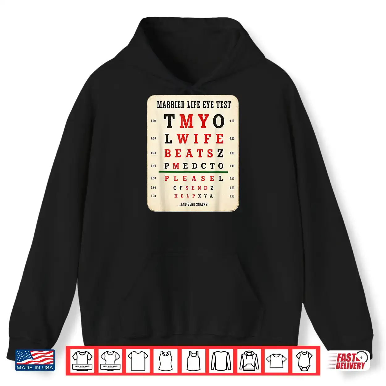 Married Life Eye Test Funny Humor Graphic Shirt Married Life Eye Test Funny Humor Graphic Shirt