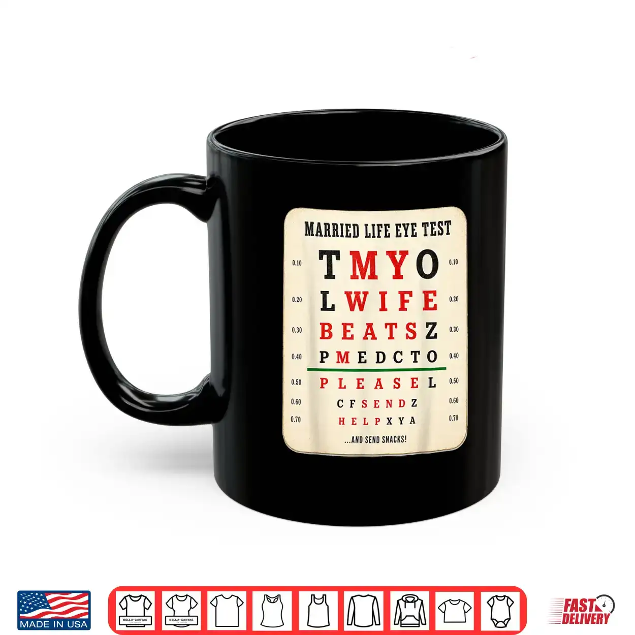 Married Life Eye Test Funny Humor Graphic Shirt Married Life Eye Test Funny Humor Graphic Shirt