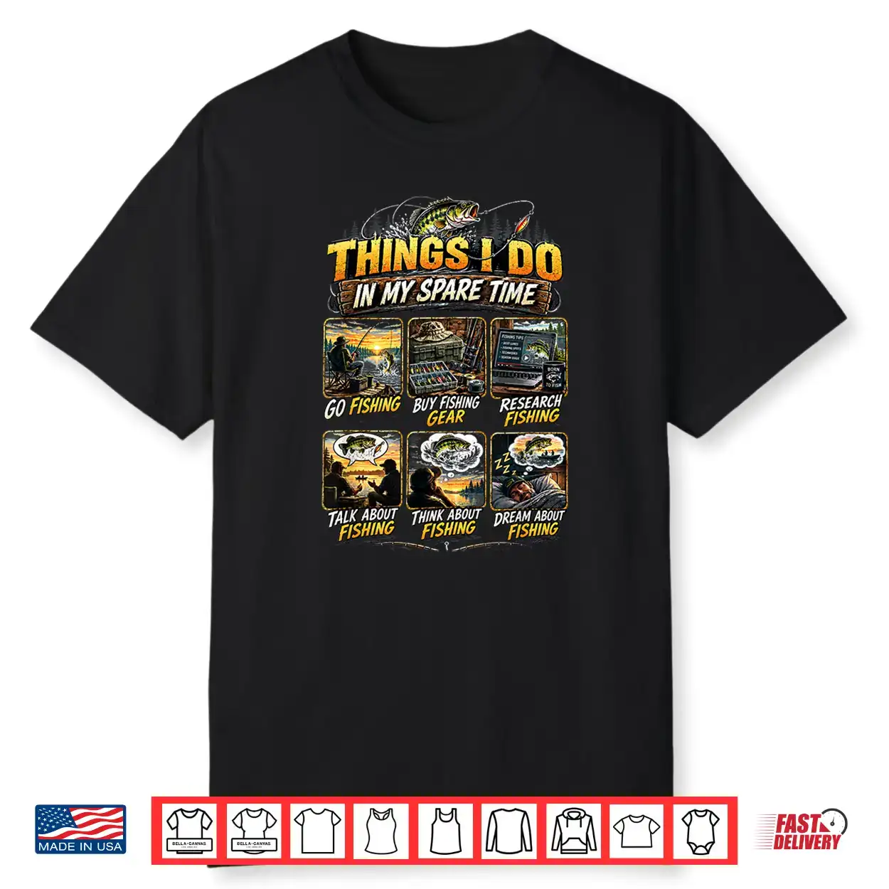 Things I Do In My Spare Time Funny Fishing Shirt Things I Do In My Spare Time Funny Fishing Shirt