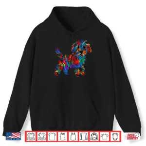 Scribble Dog Portrait Colorful Doodle Puppy Art Shirt 1 Hoodie Scribble Dog Portrait Colorful Doodle Puppy Art Shirt