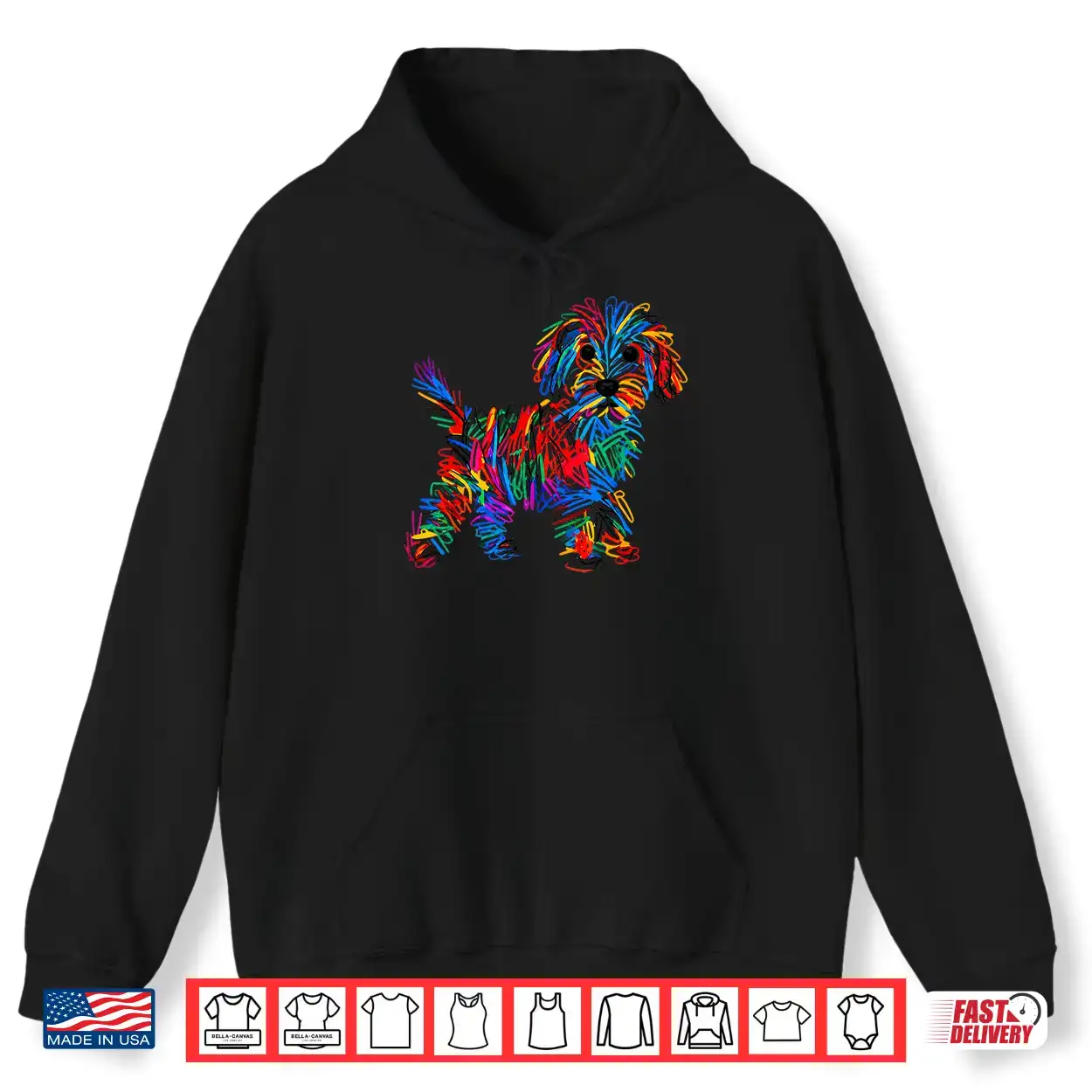 Scribble Dog Portrait Colorful Doodle Puppy Art Shirt Scribble Dog Portrait Colorful Doodle Puppy Art Shirt