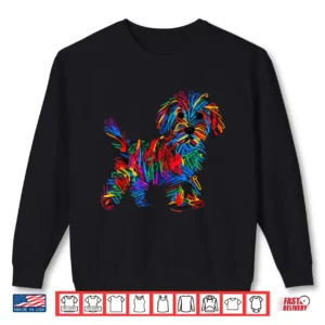Scribble Dog Portrait Colorful Doodle Puppy Art Shirt 2 Sweatshirt Scribble Dog Portrait Colorful Doodle Puppy Art Shirt