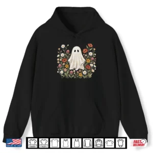 Cute Ghost Wildflower Cottagecore Halloween Botanical Ghost Shirt 1 Hoodie Cute Ghost Wildflower Cottagecore Halloween Botanical Ghost Shirt