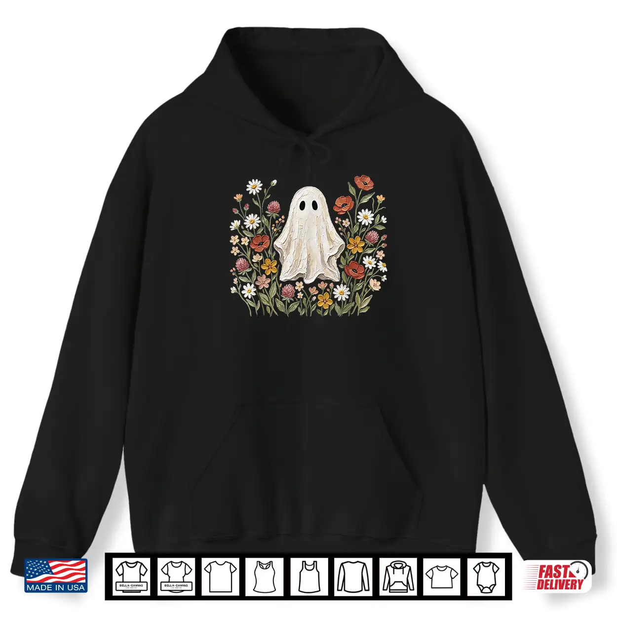 Cute Ghost Wildflower Cottagecore Halloween Botanical Ghost Shirt Cute Ghost Wildflower Cottagecore Halloween Botanical Ghost Shirt
