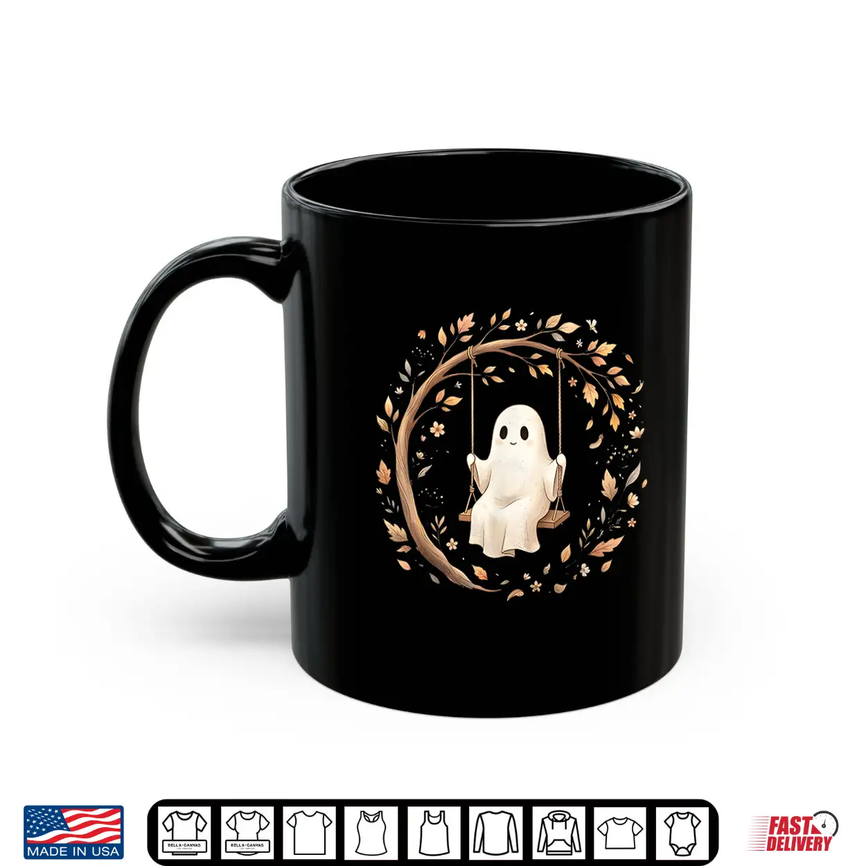 Cute Ghost Halloween Swing Spooky Fall Botanical Aesthetic Shirt Cute Ghost Halloween Swing Spooky Fall Botanical Aesthetic Shirt