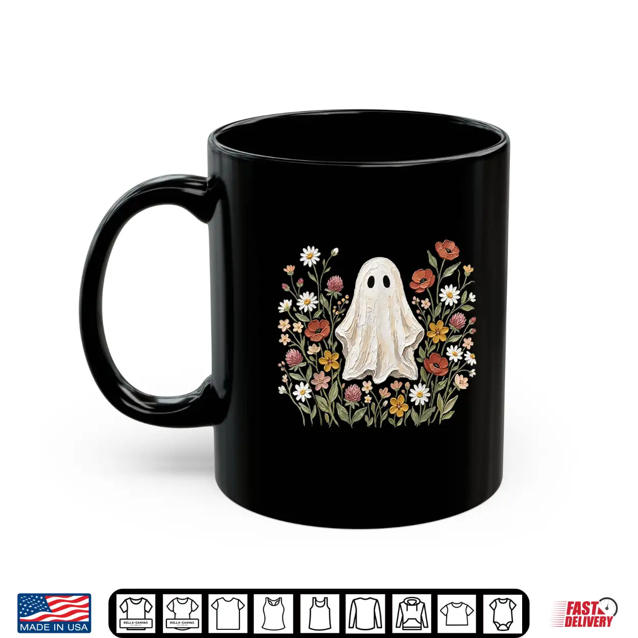 Cute Ghost Wildflower Cottagecore Halloween Botanical Ghost Shirt Cute Ghost Wildflower Cottagecore Halloween Botanical Ghost Shirt