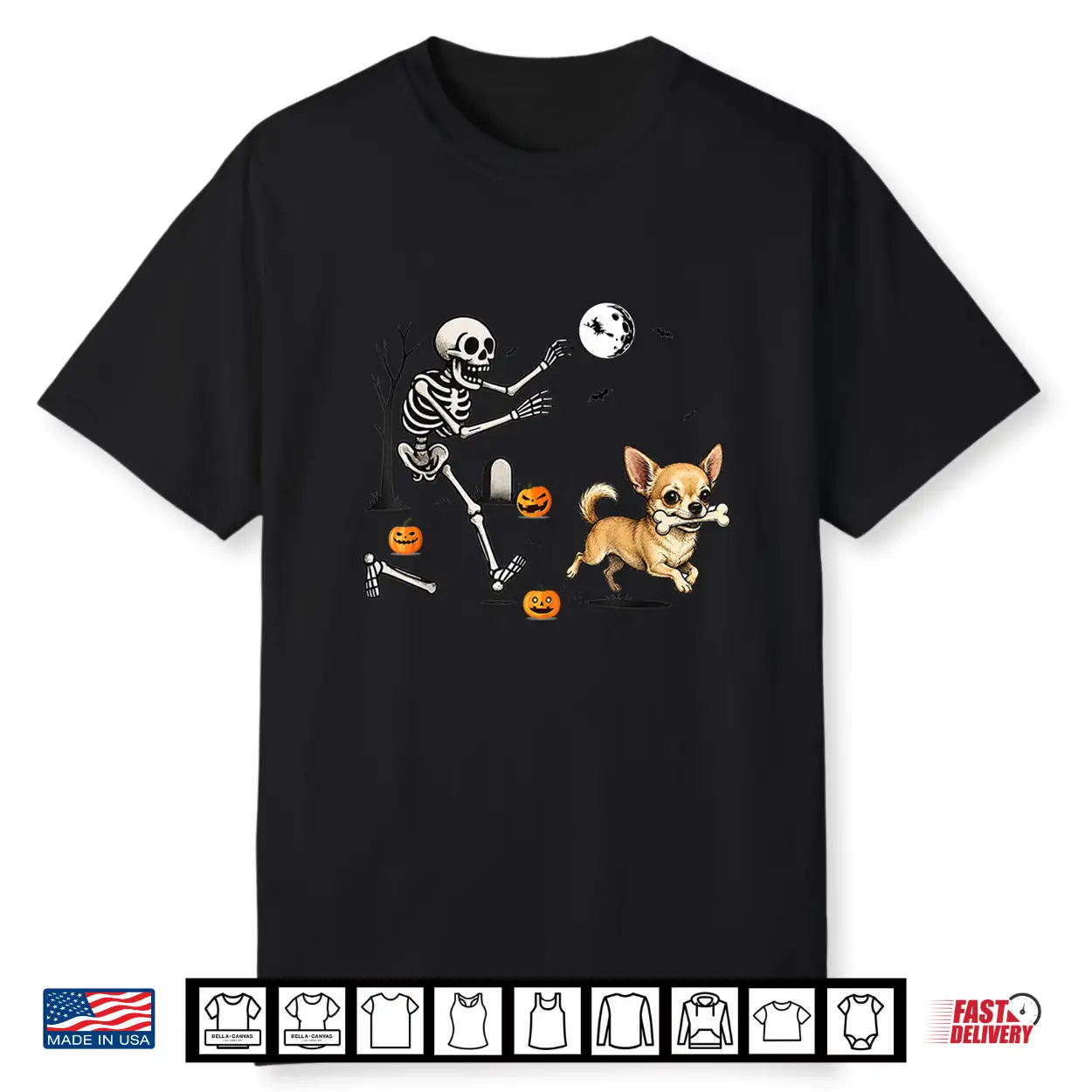 Funny Chihuahua Steals Skeleton Bone Halloween Dog Lover Shirt Funny Chihuahua Steals Skeleton Bone Halloween Dog Lover Shirt