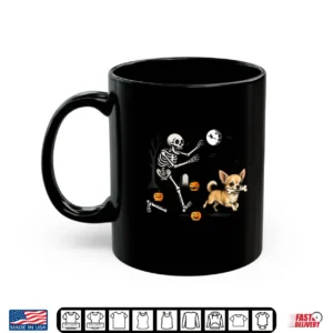 Funny Chihuahua Steals Skeleton Bone Halloween Dog Lover Shirt 3 Mug Funny Chihuahua Steals Skeleton Bone Halloween Dog Lover Shirt