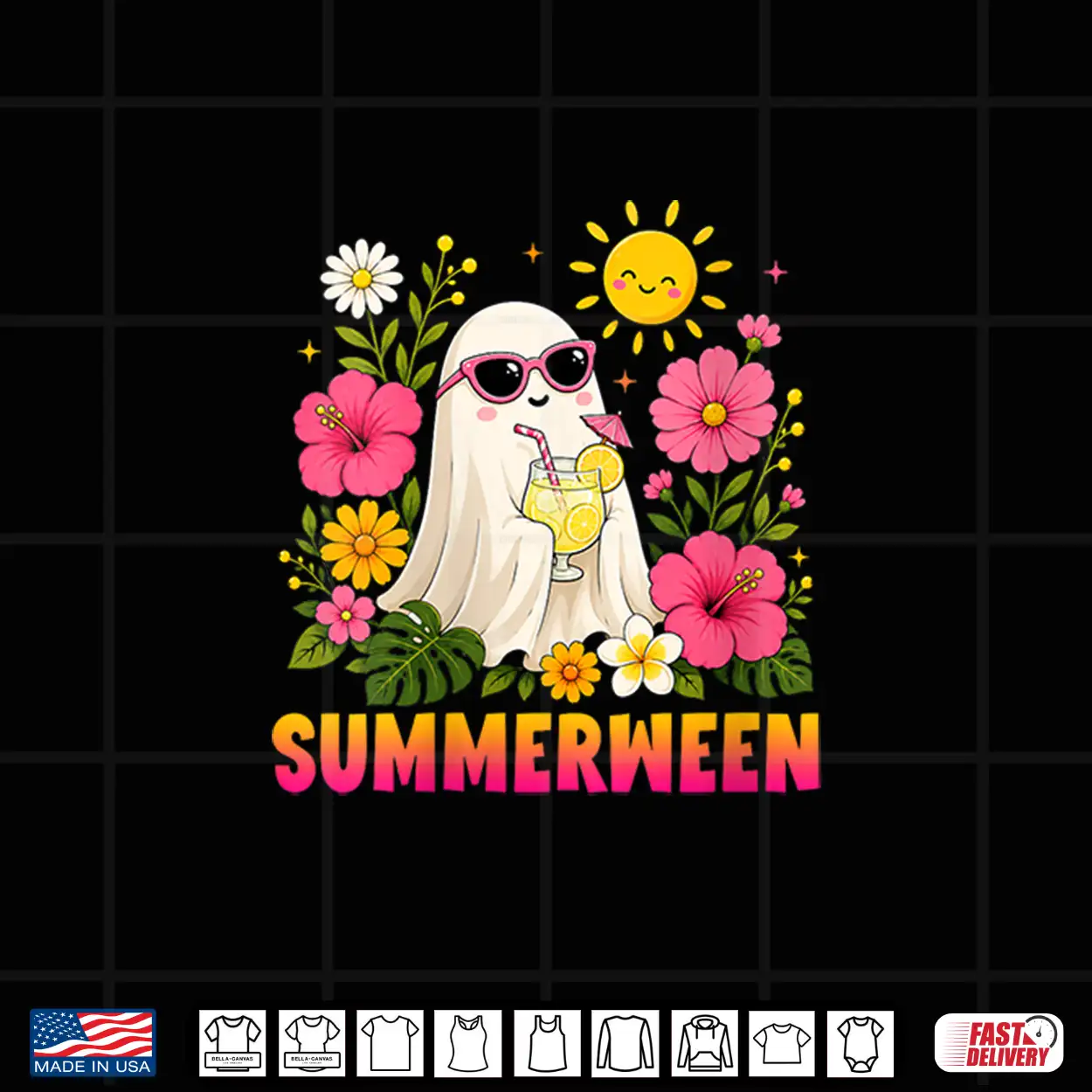 Funny Summerween Cute Spooky Ghost Halloween Beach Summer Shirt Funny Summerween Cute Spooky Ghost Halloween Beach Summer Shirt