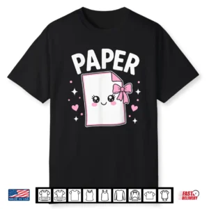 Halloween Paper Scissors Rock Matching Cute Paper Costume Shirt