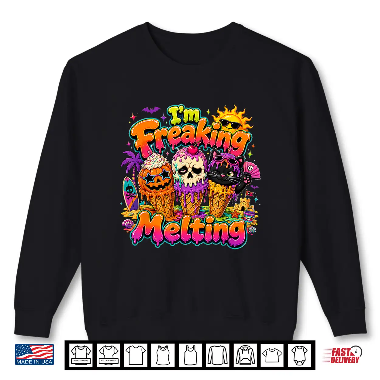 I’m Freaking Melting Spooky Summer Tropical Halloween Zombie Shirt I’m Freaking Melting Spooky Summer Tropical Halloween Zombie Shirt