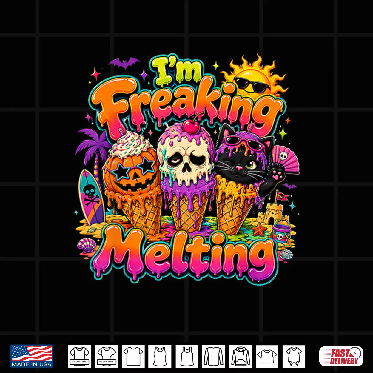 I’m Freaking Melting Spooky Summer Tropical Halloween Zombie Shirt I’m Freaking Melting Spooky Summer Tropical Halloween Zombie Shirt
