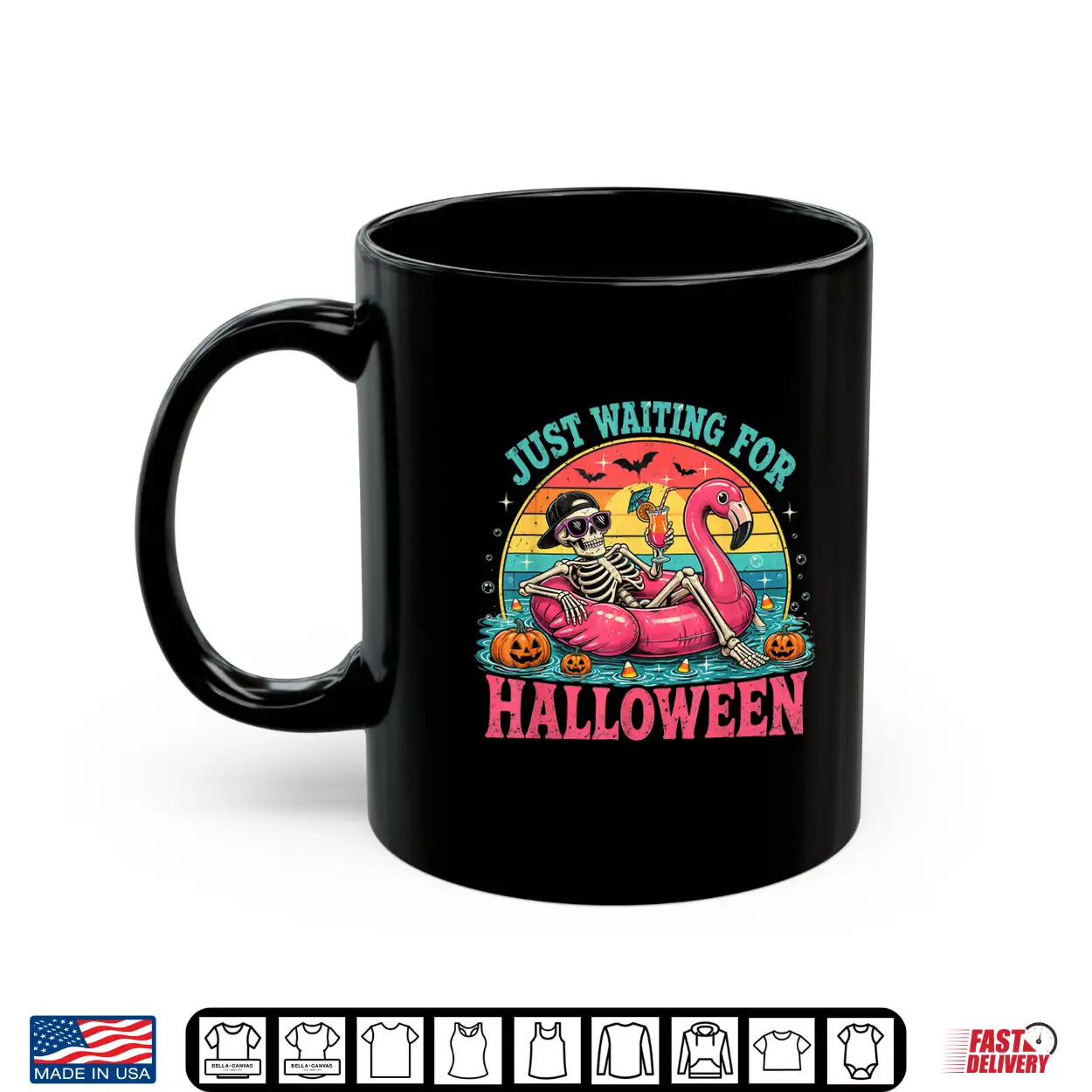 Just Waiting For Halloween Spooky Summer Skeleton Men Women Shirt Just Waiting For Halloween Spooky Summer Skeleton Men Women Shirt
