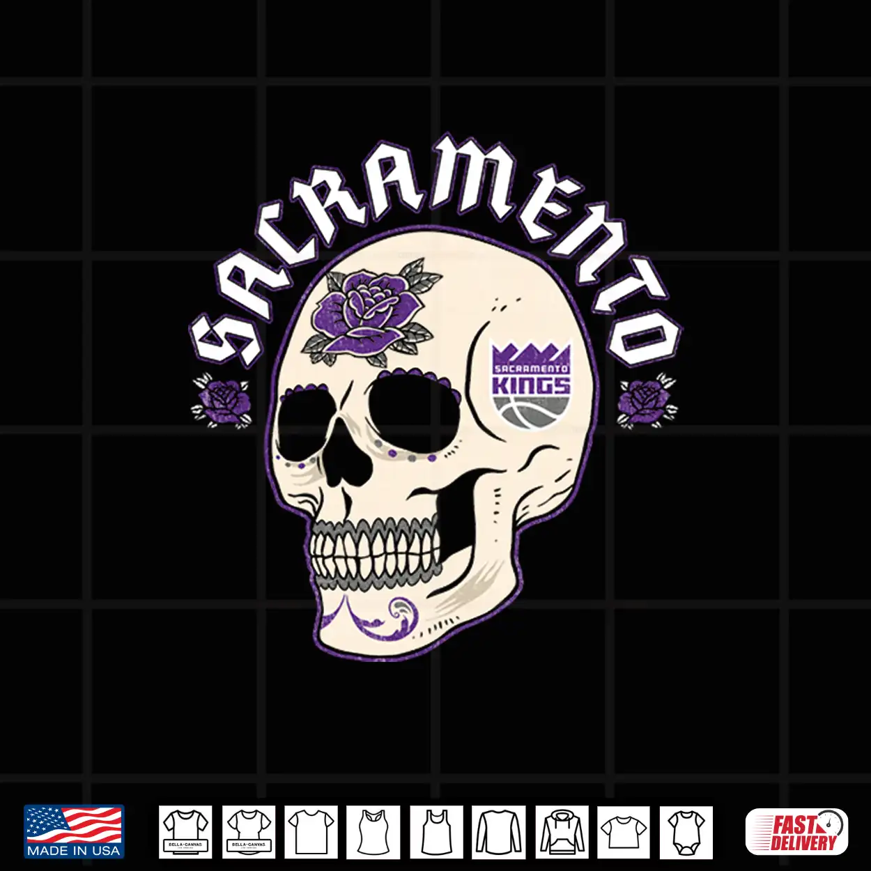 Nba Sacramento Kings Halloween Skull Shirt Nba Sacramento Kings Halloween Skull Shirt