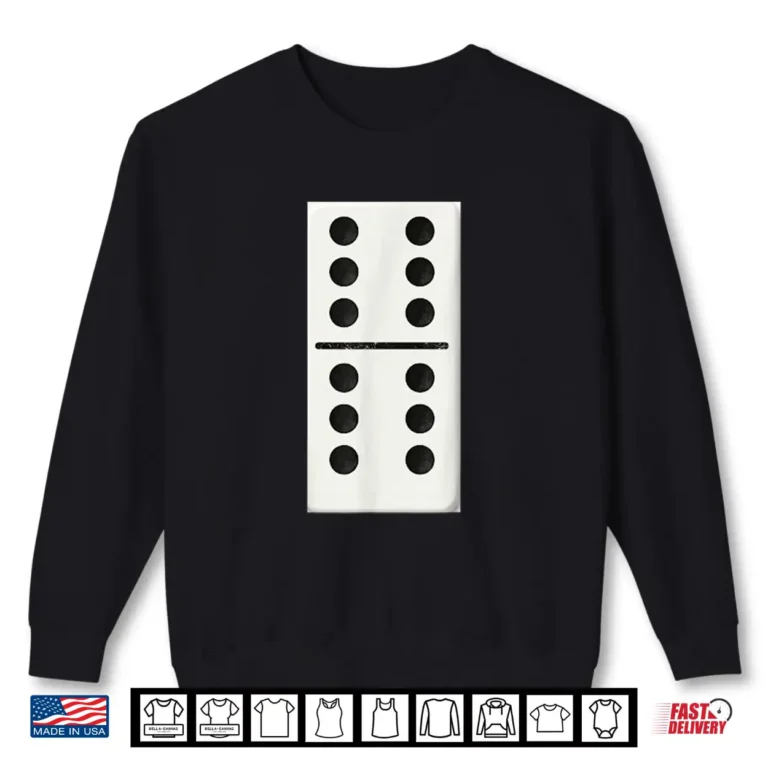 Six Six Dominoes Halloween Costume Domino Game Shirt Six Six Dominoes Halloween Costume Domino Game Shirt
