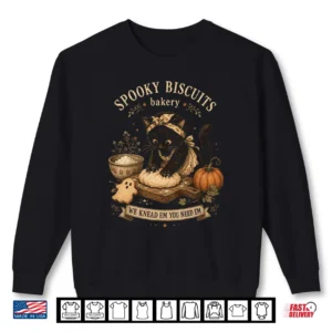 Spooky Biscuits Bakery Funny Black Cat Baking Halloween Tee Shirt 2 Sweatshirt Spooky Biscuits Bakery Funny Black Cat Baking Halloween Tee Shirt