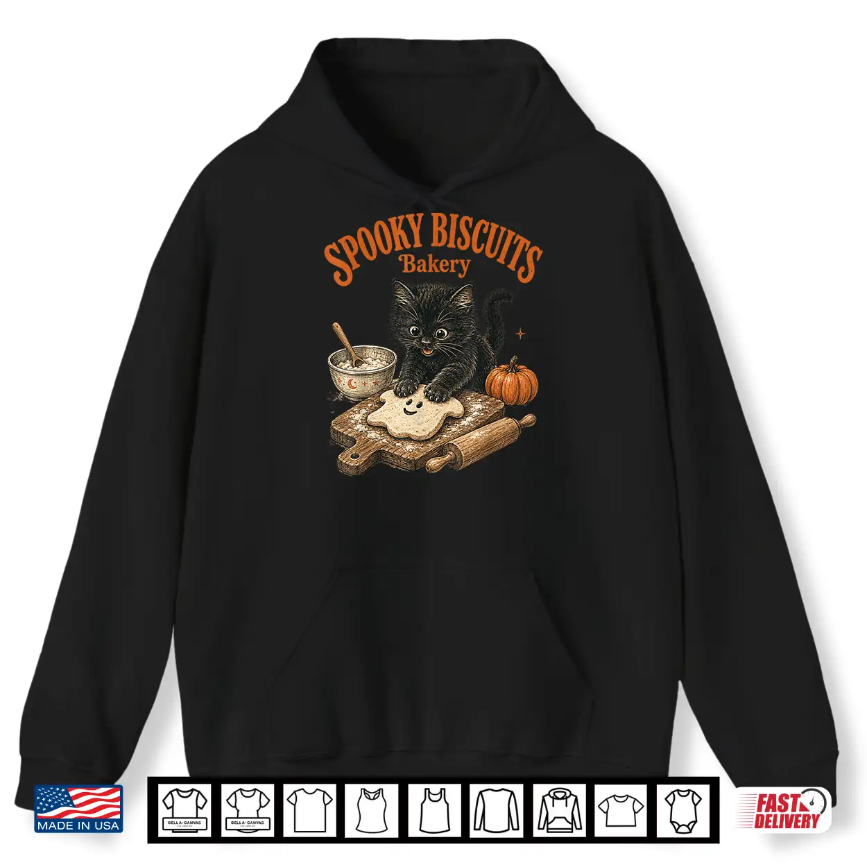 Spooky Biscuits Bakery Club Funny Black Cat Baking Ghost Shirt Spooky Biscuits Bakery Club Funny Black Cat Baking Ghost Shirt
