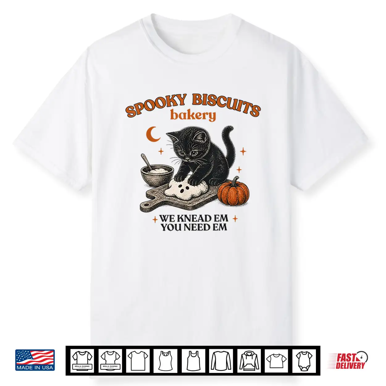 Spooky Biscuits Bakery Funny Black Cat Halloween Pumpkin Shirt Spooky Biscuits Bakery Funny Black Cat Halloween Pumpkin Shirt