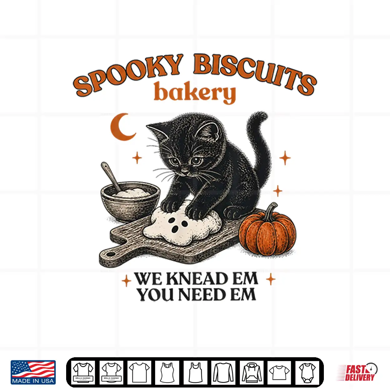 Spooky Biscuits Bakery Funny Black Cat Halloween Pumpkin Shirt Spooky Biscuits Bakery Funny Black Cat Halloween Pumpkin Shirt