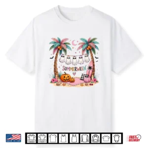 Summerween Palm Trees Ghosts Beach Halloween Shirt